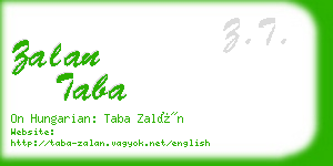 zalan taba business card